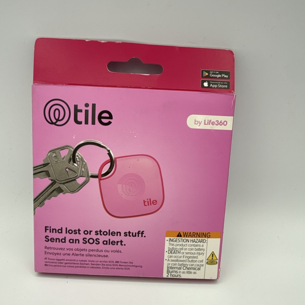 Tile Bluetooth Tracker Key Finder - Pink